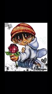 DJ Destiny illustration featuring a cutesy character holding a rose.