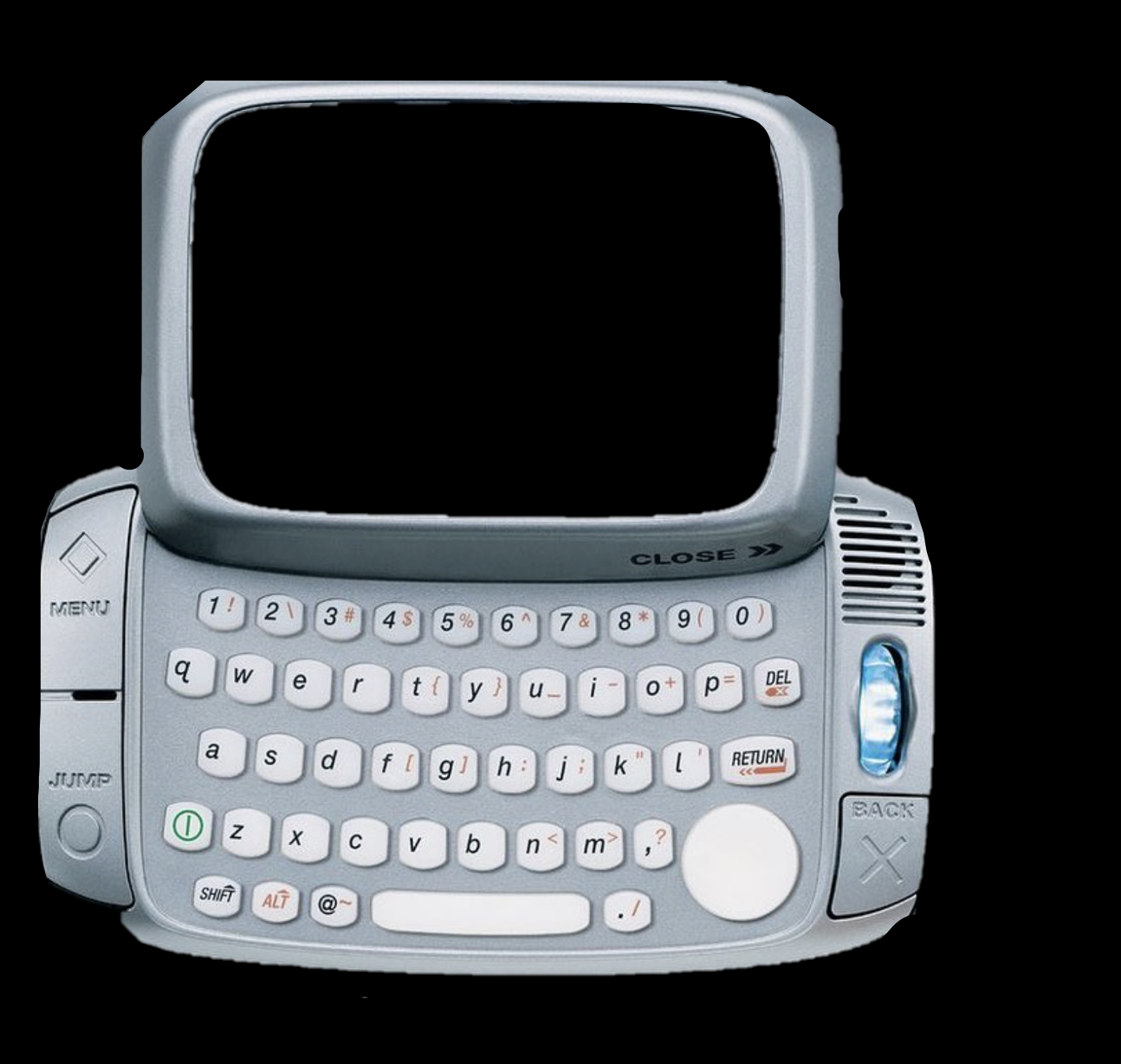 Cell phone with a slide out keyboard popularised in the 00s.